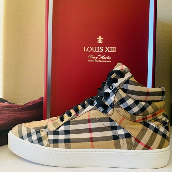 BURBERRY REETH Canvas High-Tops Sneakers - Picture 2 of 10